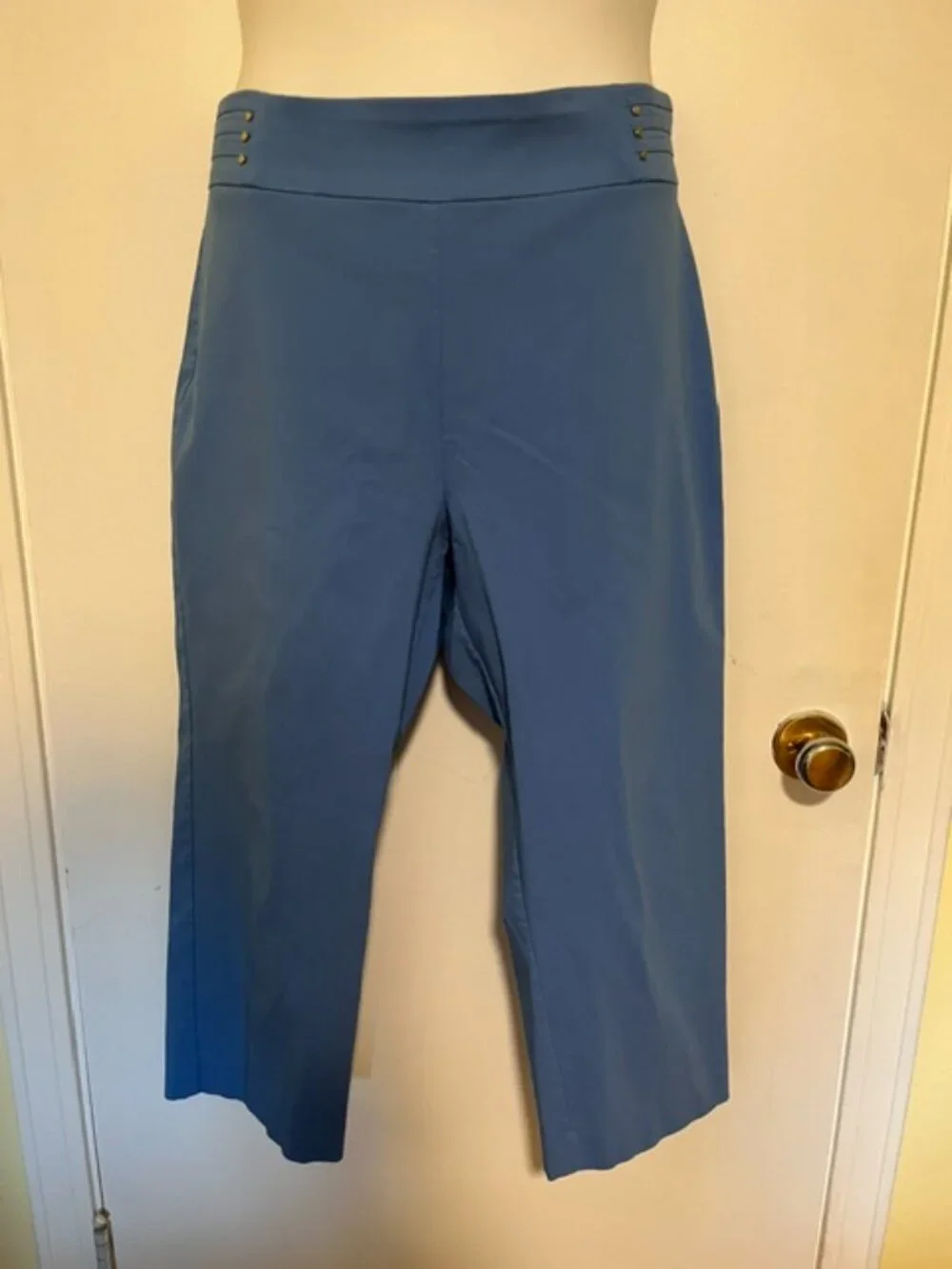 Lot of 3 Capri Crop Pants Size L / 14 - Pink Blue Teal Chicos